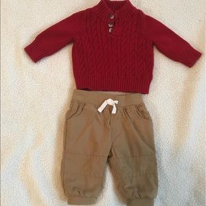 Sweater and Khaki pants